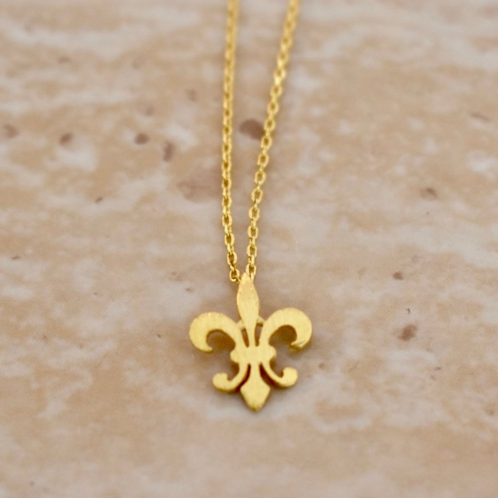 Gold " Fleur De Lee" Necklace